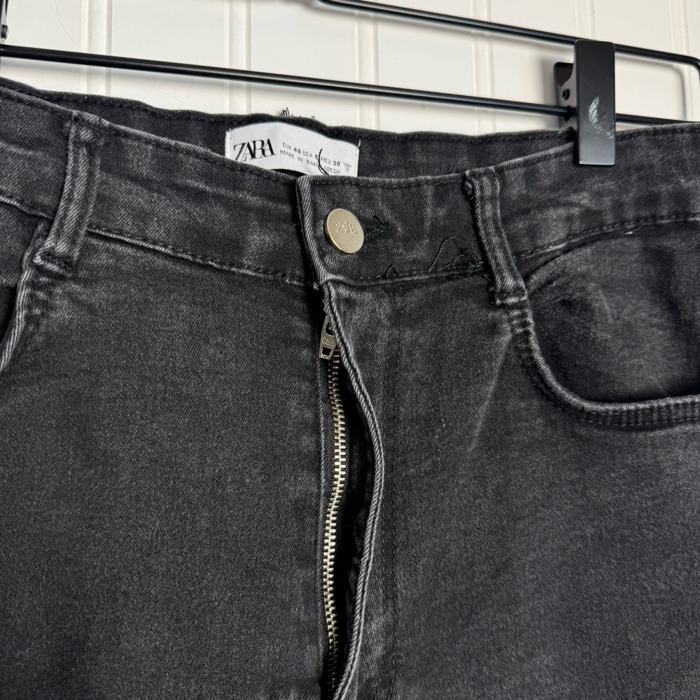 Zara High-Waist Black Skinny Jeans Women's Size 8 - Picture 6 of 12